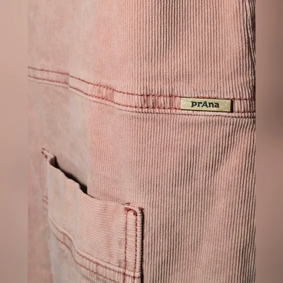 Prana Merrigan Dress - Champagne Corduroy - Size L - Picture 3 of 8